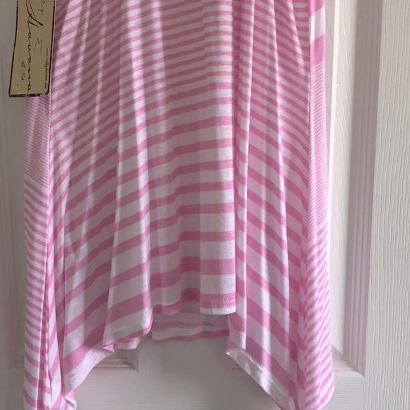 NWT Vintage Havana Pink and White lightweight summer double spaghetti strap - Picture 9 of 10